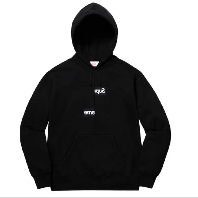 Supreme - Supreme CDG split hooded sweat shirt 黒M