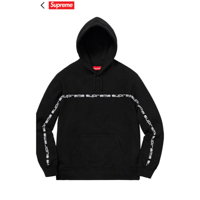 Supreme(シュプリーム)のText Stripe Hooded Sweatshirt M メンズのトップス(パーカー)の商品写真