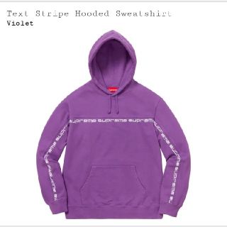 シュプリーム(Supreme)のsupreme Text stripe Hooded sweat shirt(パーカー)