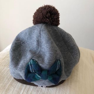 ミキハウス(mikihouse)のmikihouse ミキハウス リボンつきスウェット素材の帽子 美品 お値下げ(帽子)