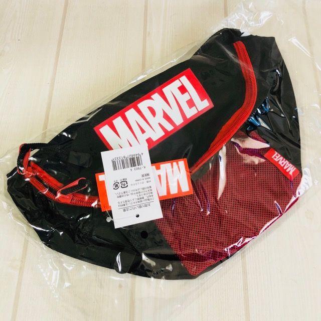 MARVEL　ウエストポーチ ウエストバッグ ボディバッグ レッド×レッド レディースのバッグ(ボディバッグ/ウエストポーチ)の商品写真