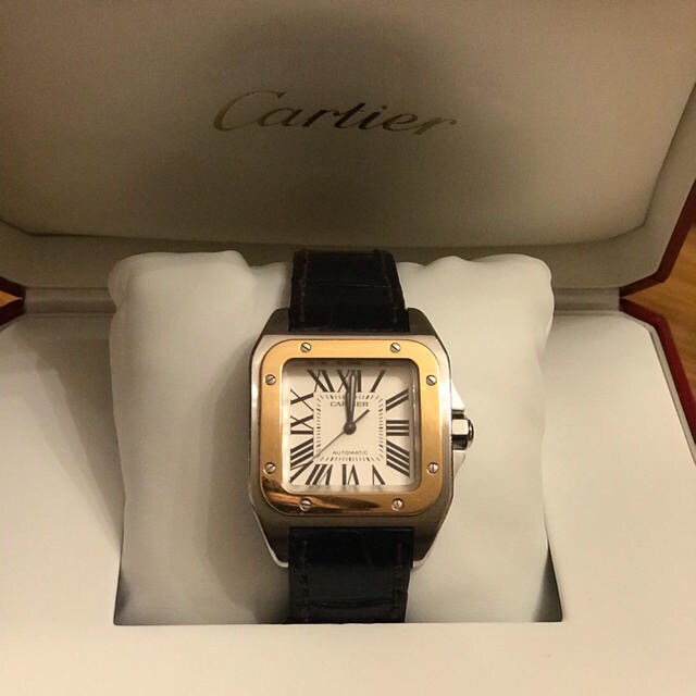 Cartier W20107x7 2878 ゴールドの通販 by エマロン１１１４'s shop｜カルティエならラクマ - カルティエ サントス100 人気