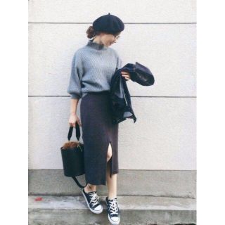 トゥデイフル(TODAYFUL)の【完売品】 TODAYFUL / Slit Knit SK(ひざ丈スカート)