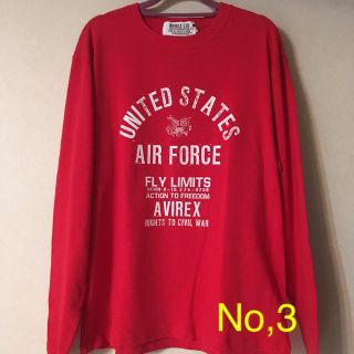 アヴィレックス(AVIREX)のavirex アヴィレックス ロンT レッド 〜XLサイズ〜(Tシャツ/カットソー(七分/長袖))