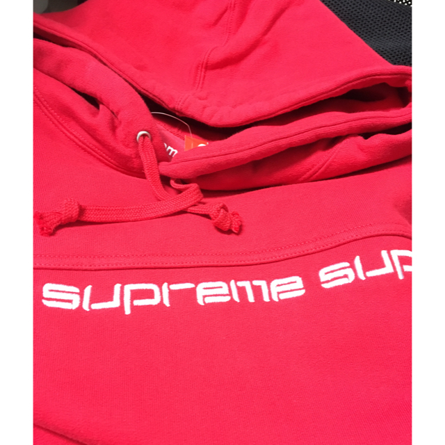 Supreme(シュプリーム)のsupreme Tex Stripe Hooded Sweatshirt Red メンズのトップス(パーカー)の商品写真