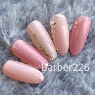 シンプルgirly nail No.092