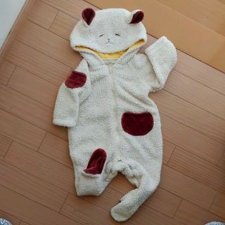 ベビーチアー baby cheer 羊 もこもこ 足付きロンパース 70(ロンパース)