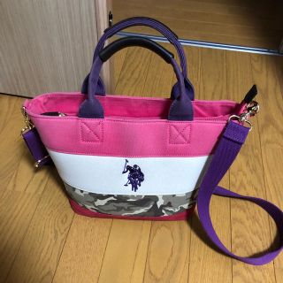 ポロラルフローレン(POLO RALPH LAUREN)のU.S.POLO ASSN. ピンク×迷彩♡バック(トートバッグ)