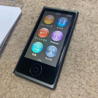 アップル(Apple)のiPod nano 7世代 スペースグレイ(ポータブルプレーヤー)