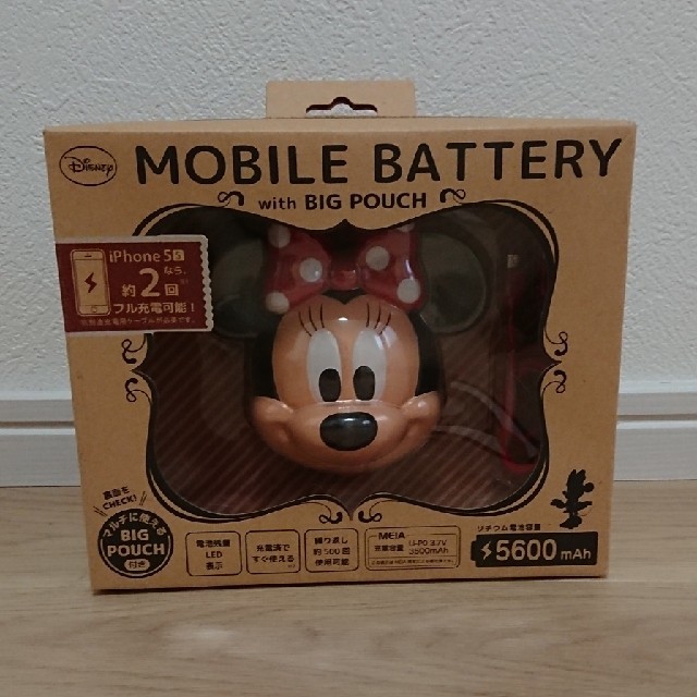 Disney(ディズニー)のモバイルバッテリー スマホ/家電/カメラのスマートフォン/携帯電話(バッテリー/充電器)の商品写真