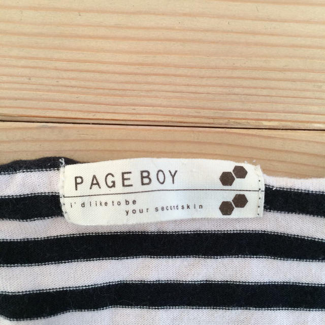 PAGEBOY(ページボーイ)のボーダー半袖カットソー レディースのトップス(Tシャツ(半袖/袖なし))の商品写真