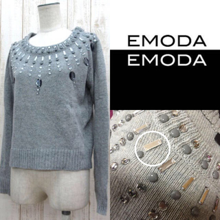 エモダ(EMODA)のEMODA ビジューニットトップス(ニット/セーター)