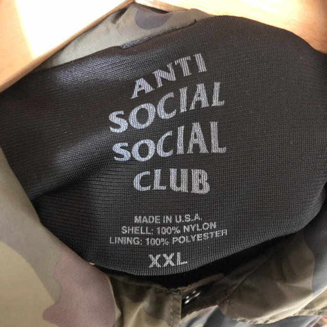 Supreme(シュプリーム)の最安値anti social social club 迷彩コーチジャケット メンズのジャケット/アウター(ナイロンジャケット)の商品写真