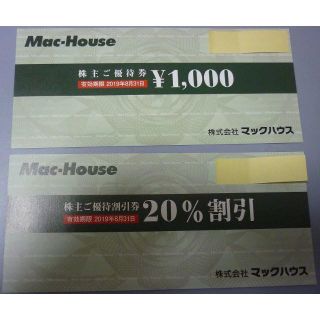 マックハウス(Mac-House)のマックハウス株主優待券(ショッピング)