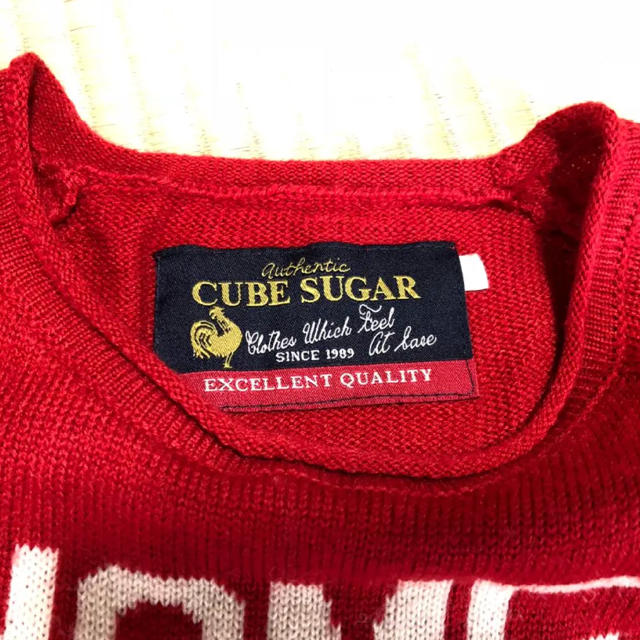 CUBE SUGAR(キューブシュガー)の【美品】CUBE SUGAR ロゴセーター レディースのトップス(ニット/セーター)の商品写真