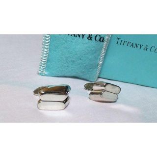 ティファニー(Tiffany & Co.)の正規美 レア ティファニー ペレット 2連バーカフス ツインラウンドカフリンクス(カフリンクス)