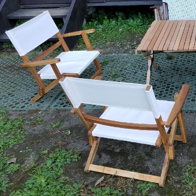 ニトリ - 【在庫わずか】ニトリチェア白×2脚 アウトドア ニトリ - 【在庫わずか】ニトリチェア白×2脚 アウトドア