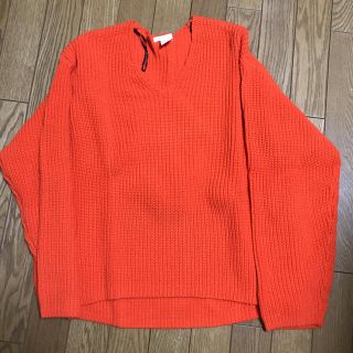 エイチアンドエム(H&M)のオレンジニット(ニット/セーター)