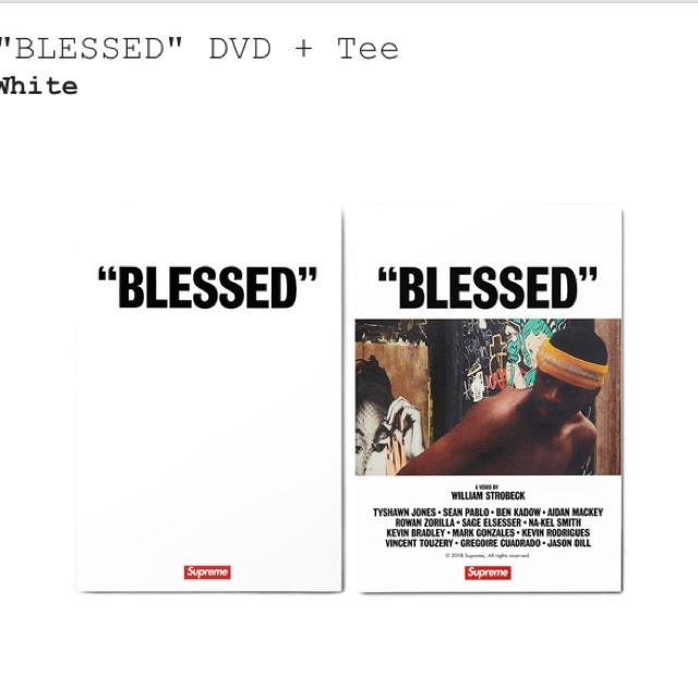 送料込 Mサイズ Supreme Blessed Tee + DVD M 白