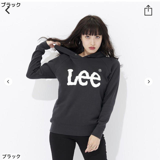 Lee(リー)のRight-on Leeパーカー スウェット ブラック レディースのトップス(パーカー)の商品写真