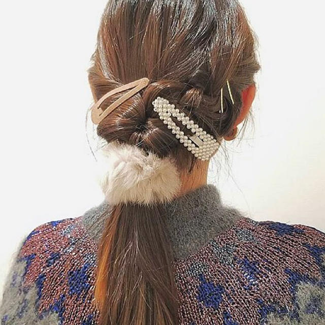 lattice♥️パール ぱっちんピン パッチンピン パールピン レディースのヘアアクセサリー(ヘアピン)の商品写真