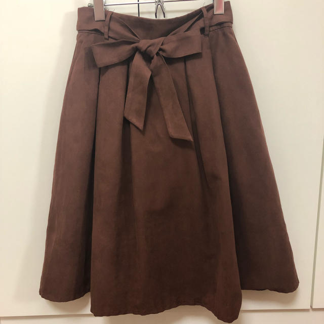 HONEYS(ハニーズ)のハニーズ♡スエード風ブラウンスカート レディースのスカート(ひざ丈スカート)の商品写真
