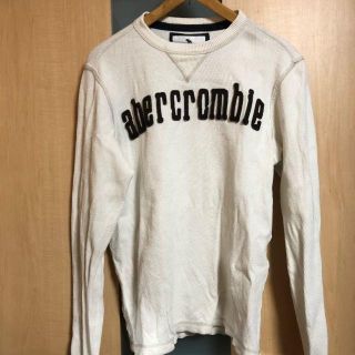 アバクロンビーアンドフィッチ(Abercrombie&Fitch)のabercrombie 白　ロンT サーマルｔシャツ　ワッフル　ニット(ニット/セーター)