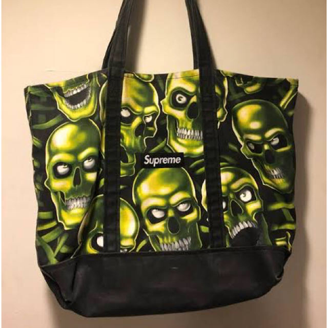 トートバッグ【送料無料】Supreme Skull pile Denim Tote Bag