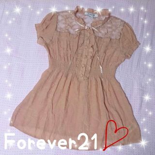 フォーエバートゥエンティーワン(FOREVER 21)のForever21♥肩透けレースブラウス(シャツ/ブラウス(半袖/袖なし))