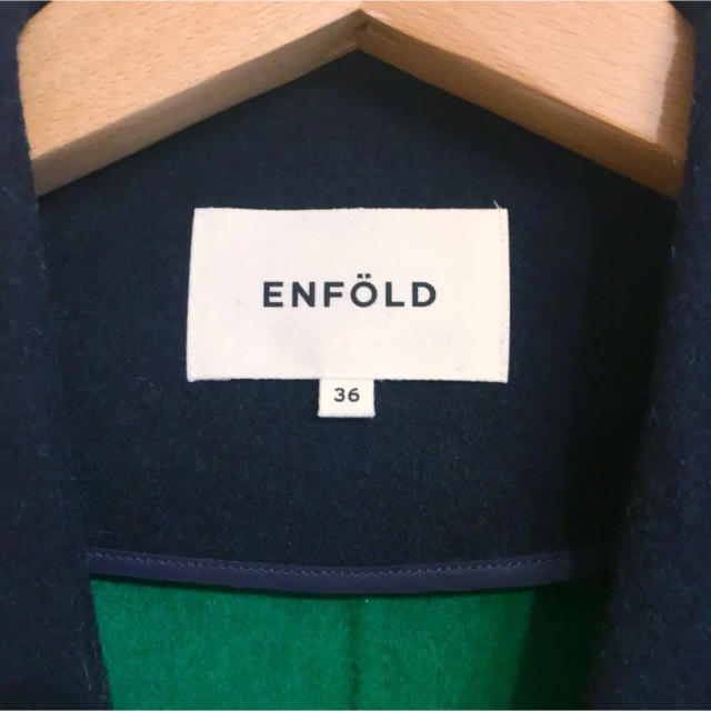 ENFOLD(エンフォルド)の【週末値下げ】ウールリバーノーカラーコート  ENFOLD レディースのジャケット/アウター(ロングコート)の商品写真