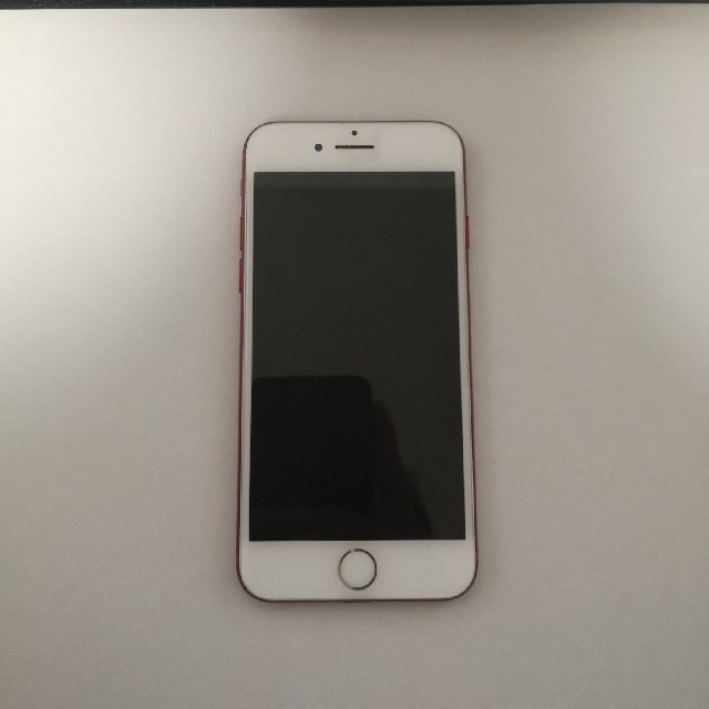 【ほぼ新品】Iphone 7 red au 128GB simフリー??スマートフォン/携帯電話