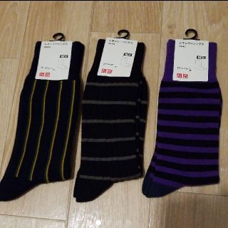 ユニクロ(UNIQLO)のユニクロ メンズ 靴下 ソックス 新品 3つセット(ソックス)