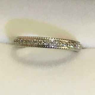 スタージュエリー(STAR JEWELRY)の【美品】スタージュエリーPt950ハーフエタニティダイヤモンドリング(リング(指輪))