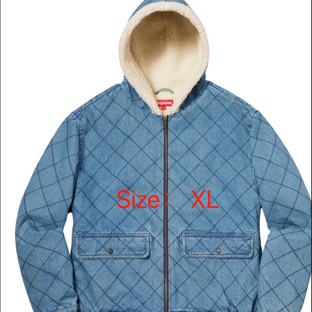 Supreme Quilted Denim Pilot Jacket M 黒