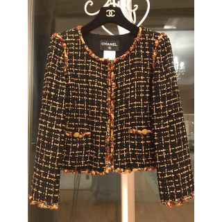 シャネル ノーカラージャケット(レディース)(レッド/赤色系)の通販 シャネル ノーカラージャケット(レディース)(レッド/赤色系)の通販