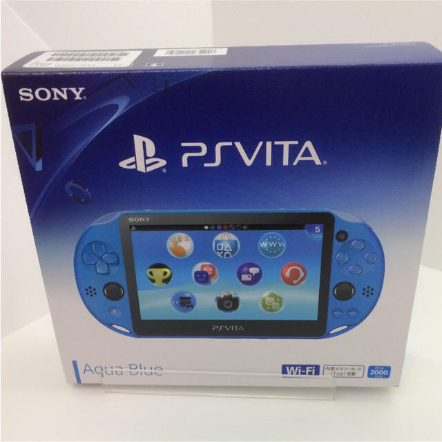 PlayStation Vita(プレイステーションヴィータ)のPlayStation®Vita（PCH-2000シリーズ） Wi-Fiモデル… エンタメ/ホビーのゲームソフト/ゲーム機本体(携帯用ゲーム機本体)の商品写真