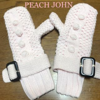 ピーチジョン(PEACH JOHN)の【美品】PEACH JOHN ミトン 手袋 ピンク ロンググローブ(手袋)