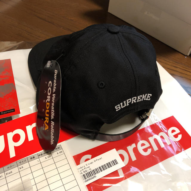 Supreme(シュプリーム)の黒 Supreme Cordura S Logo 6-Panel cap メンズの帽子(キャップ)の商品写真