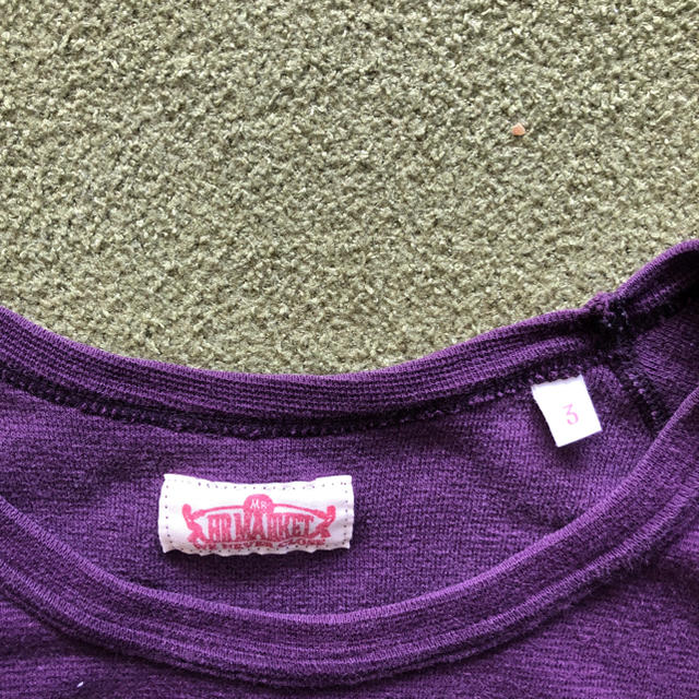 HOLLYWOOD RANCH MARKET(ハリウッドランチマーケット)のハリウッドランチマーケット ストレッチフライス ロングT Lサイズ 紫 メンズのトップス(Tシャツ/カットソー(七分/長袖))の商品写真