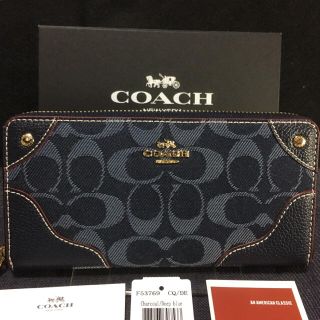 コーチ(COACH)の★贈り物には無料ラッピング★新品コーチ ラウンドファスナー長財布(財布)