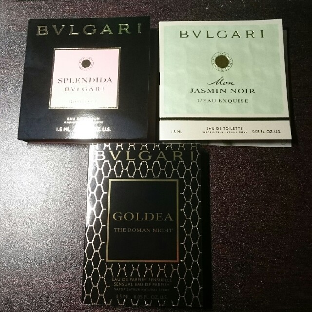 BVLGARI(ブルガリ)のブルガリオードパルファム サンプル3品 コスメ/美容の香水(香水(女性用))の商品写真