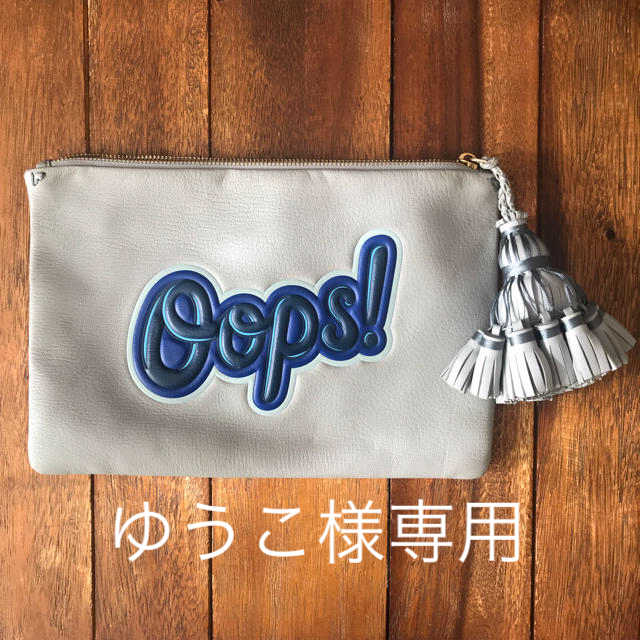 美品】アニヤハインドマーチ ビッグタッセルクラッチバッグ-
