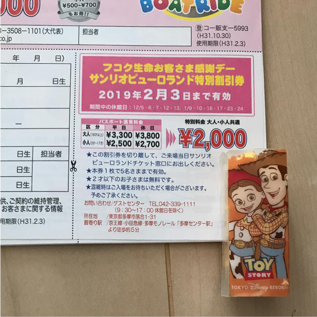 サンリオ(サンリオ)のサンリオ  ピューロランド  割引券 チケットの施設利用券(遊園地/テーマパーク)の商品写真