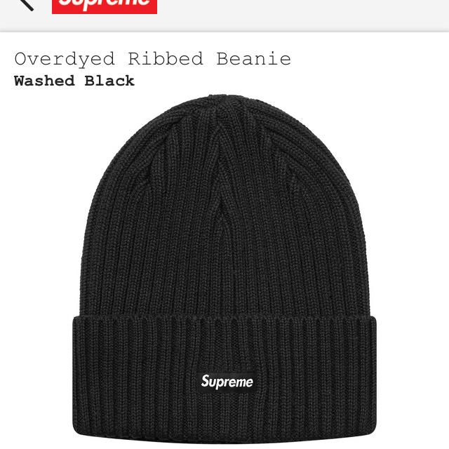 【送料無料】Supreme Overdyed Ribbed Beanie