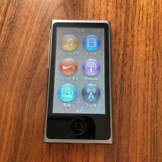 アップル(Apple)のiPod nano ブラックシルバー(ポータブルプレーヤー)