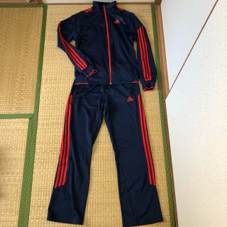 アディダス(adidas)のadidasジャージ上下セット　ネイビー　レッド(ジャージ)