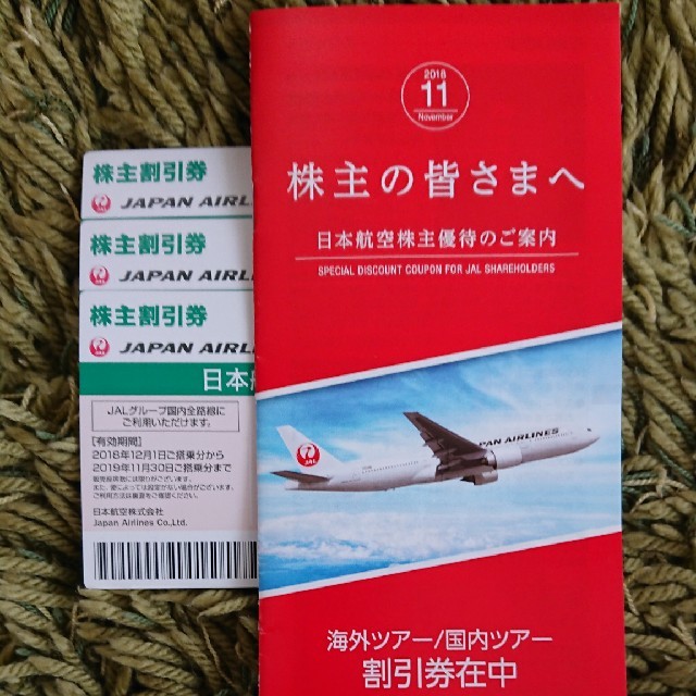 で公式に取扱 JAL株主優待券3枚セット チケット | bca.edu.gr