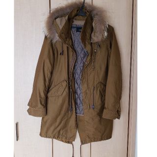 【Men'sBigi】メンズビギ ラクーンファーモッズコート 本切羽 真鍮