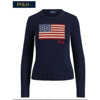 ポロラルフローレン(POLO RALPH LAUREN)のラルフローレン 女性用フラッグコットンセーター 国旗 Ralph Lauren(ニット/セーター)