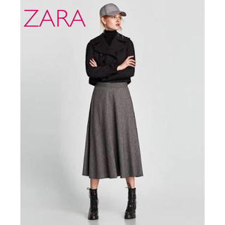 ザラ(ZARA)のsale!新品タグ付☆ZARAザラ☆ウール混ツイードスカート(ロングスカート)